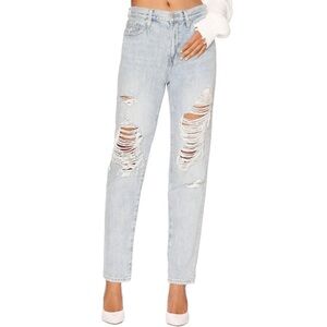 NWT Pistola Jeans Presley High Rise Relaxed Roller in Hampton Distressed Size 30